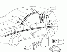 70712/00 НАРУЖНЫЕ НАКЛАДКИ И УПЛОТНИТЕЛИ 