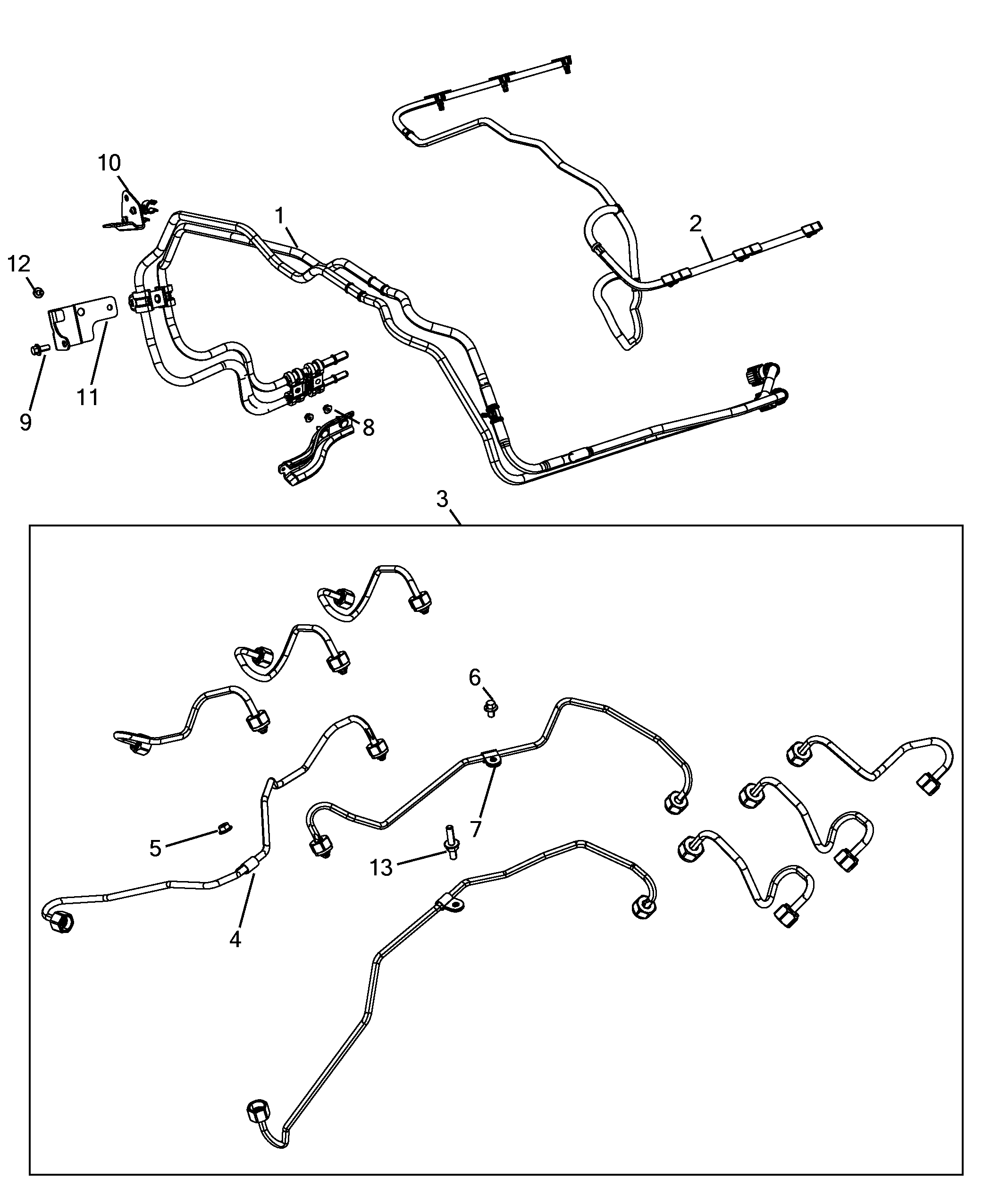 10201-030 ENGINE WELL FUEL PIPES