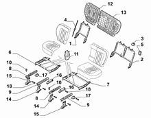 70613/00 REAR SEAT 