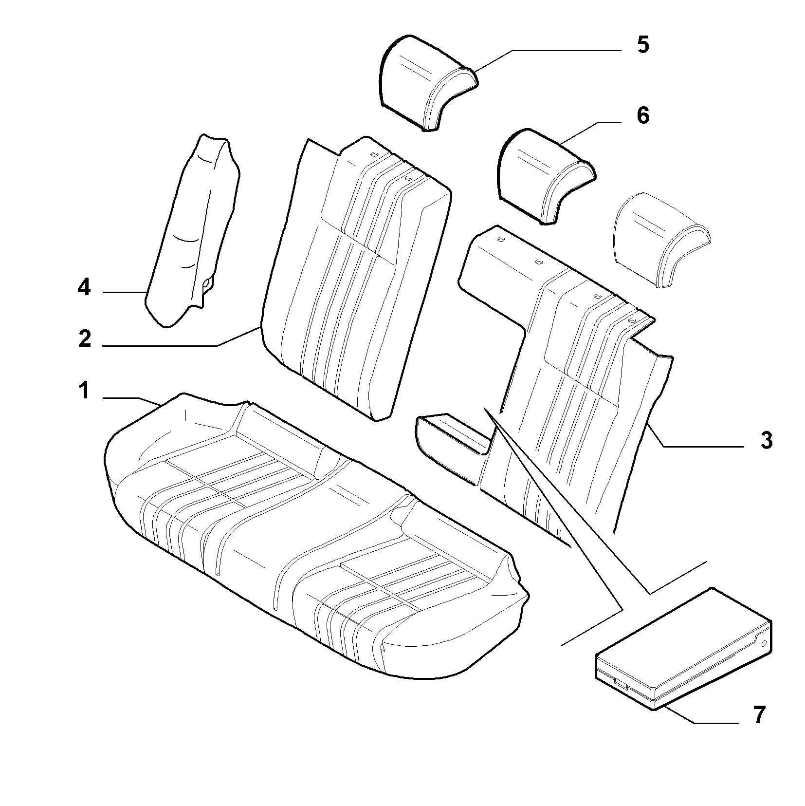 70615/05 REAR SEAT LINING