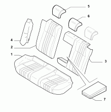 70615/05 REAR SEAT LINING