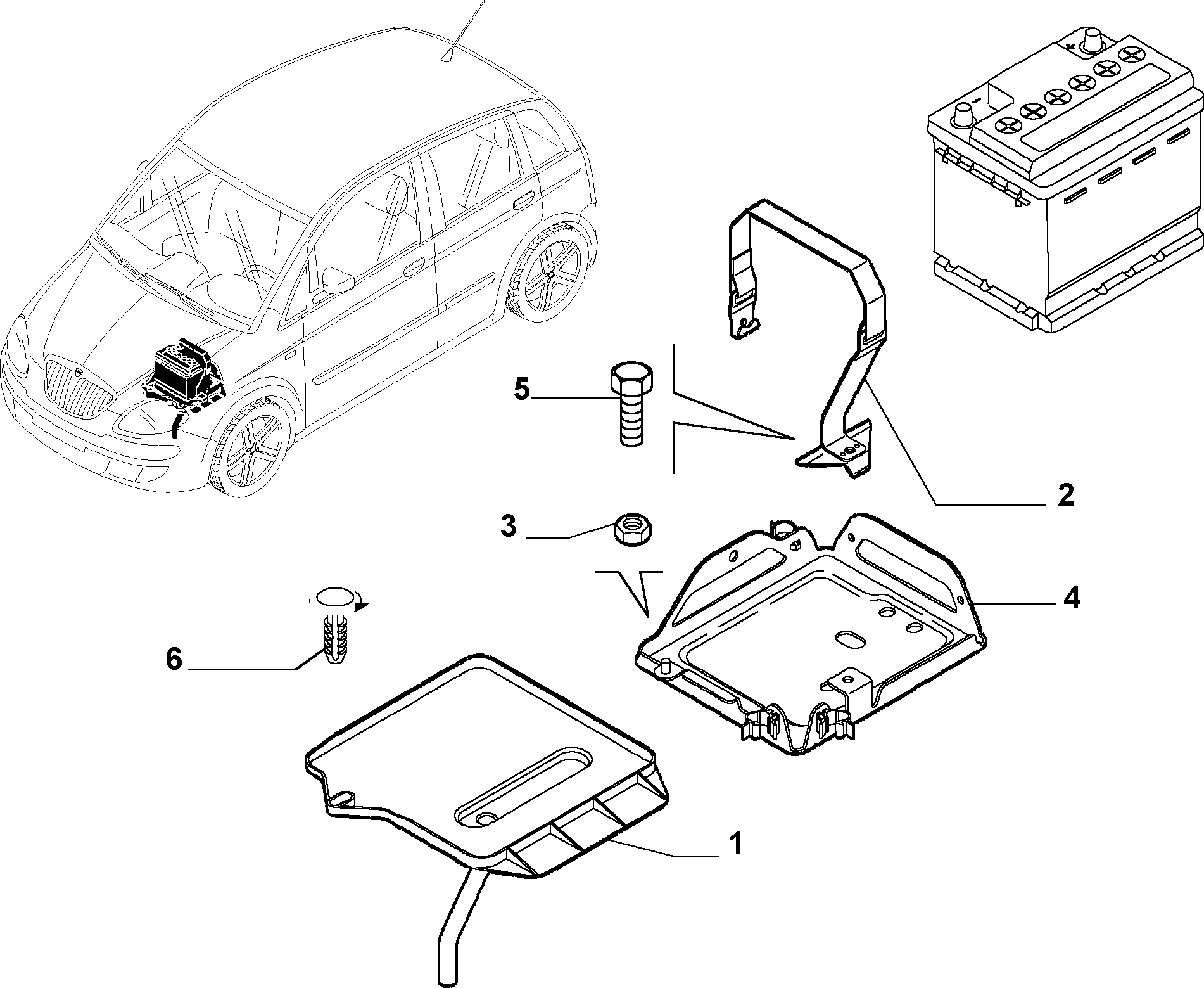 55300-030 BATTERY SUPPORT