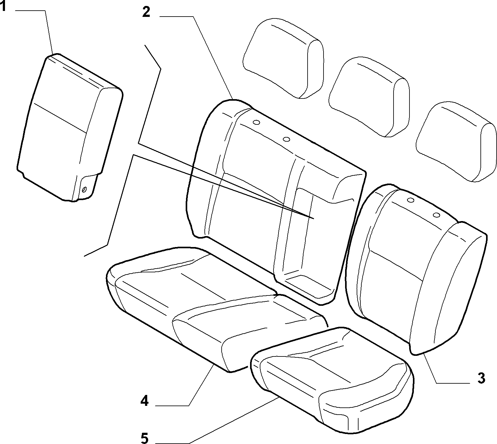 70613/00 REAR SEAT 