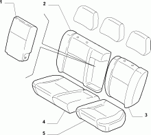 70613/00 REAR SEAT 