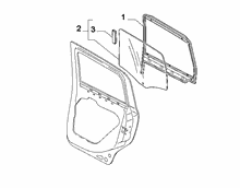 70136-030 REAR WINDOW AND CHANNEL RUNNER