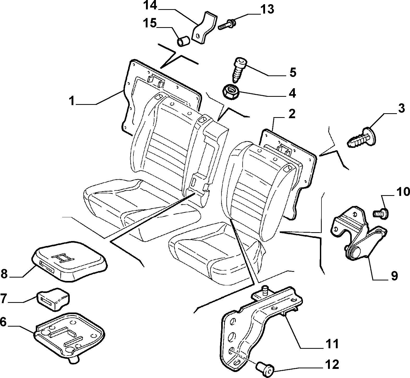 70613/01 REAR SEAT