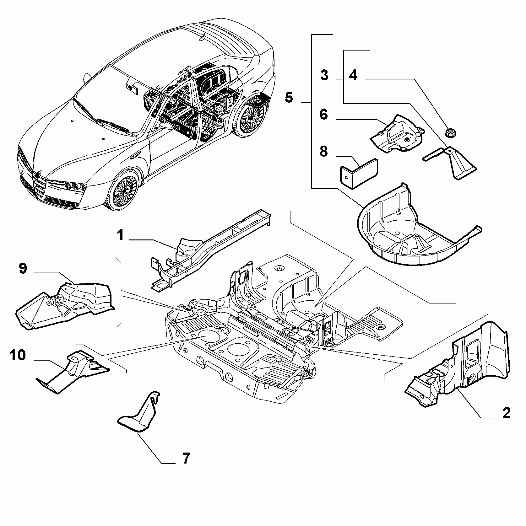 70006-060 SPARE TYRE HOUSING