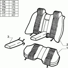 70615/00 REAR SEAT LINING 