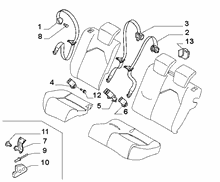 70527-020 REAR SEAT BELTS