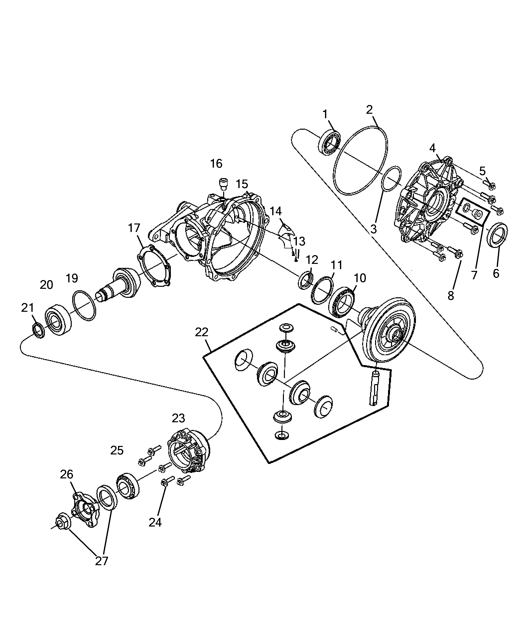 24301-030 TRANSMISSION CASE TO REAR AXLE