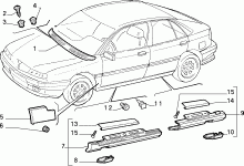 70712/00 НАРУЖНЫЕ НАКЛАДКИ И УПЛОТНИТЕЛИ