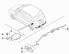 55501-060 CENTRALISED REAR PARKING SENSOR