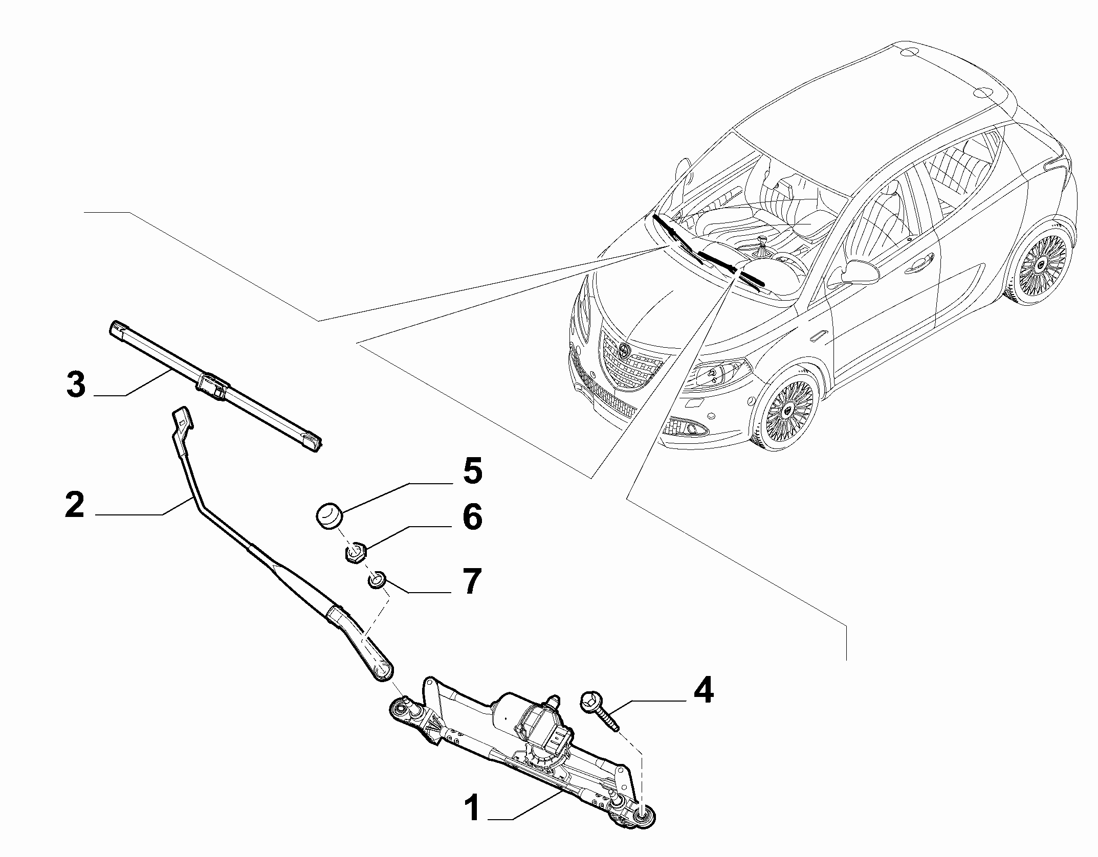 55514-010 WIPERS - ARM, BRUSHES AND MOTOR