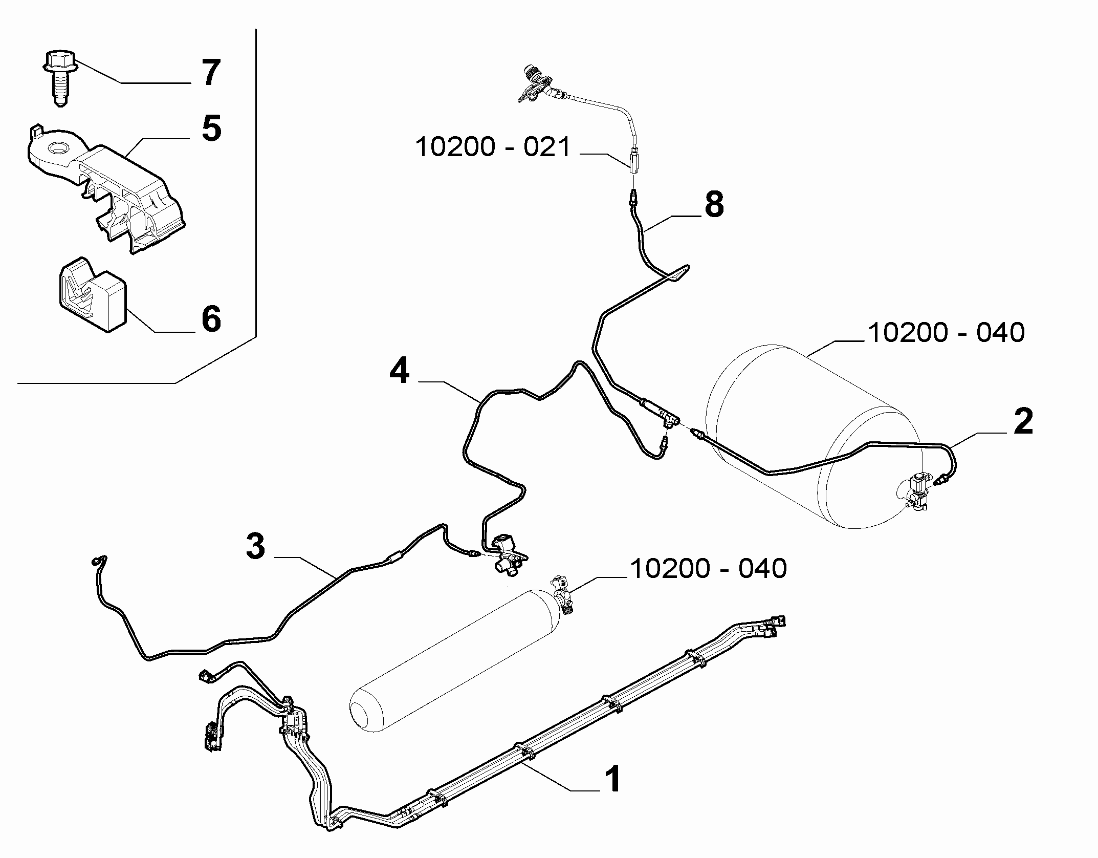 10201-020 UNDERSIDE FUEL PIPES