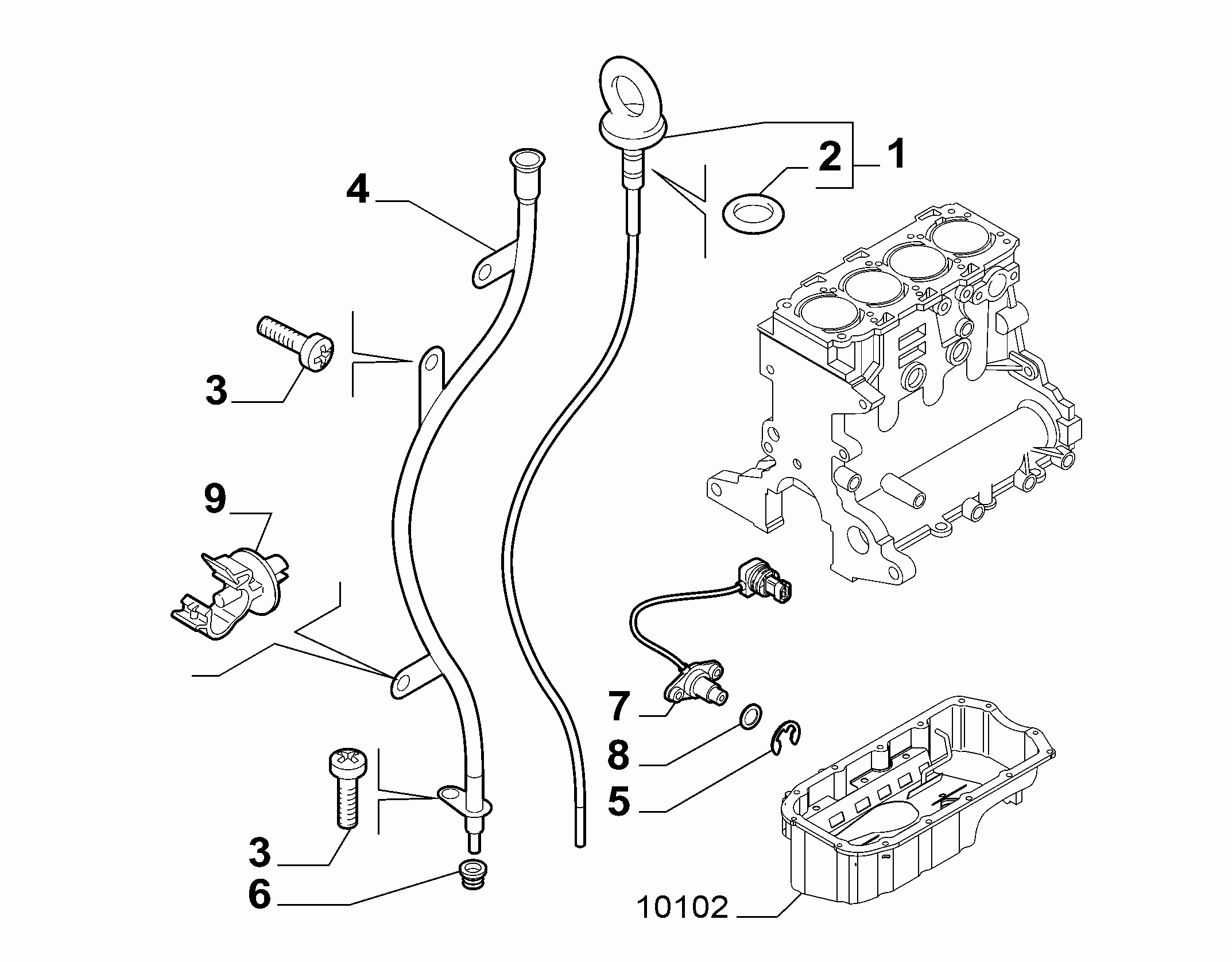 10301-060 DIP STICK, CAP, TRANSMITTER AND PRESSURE ROD