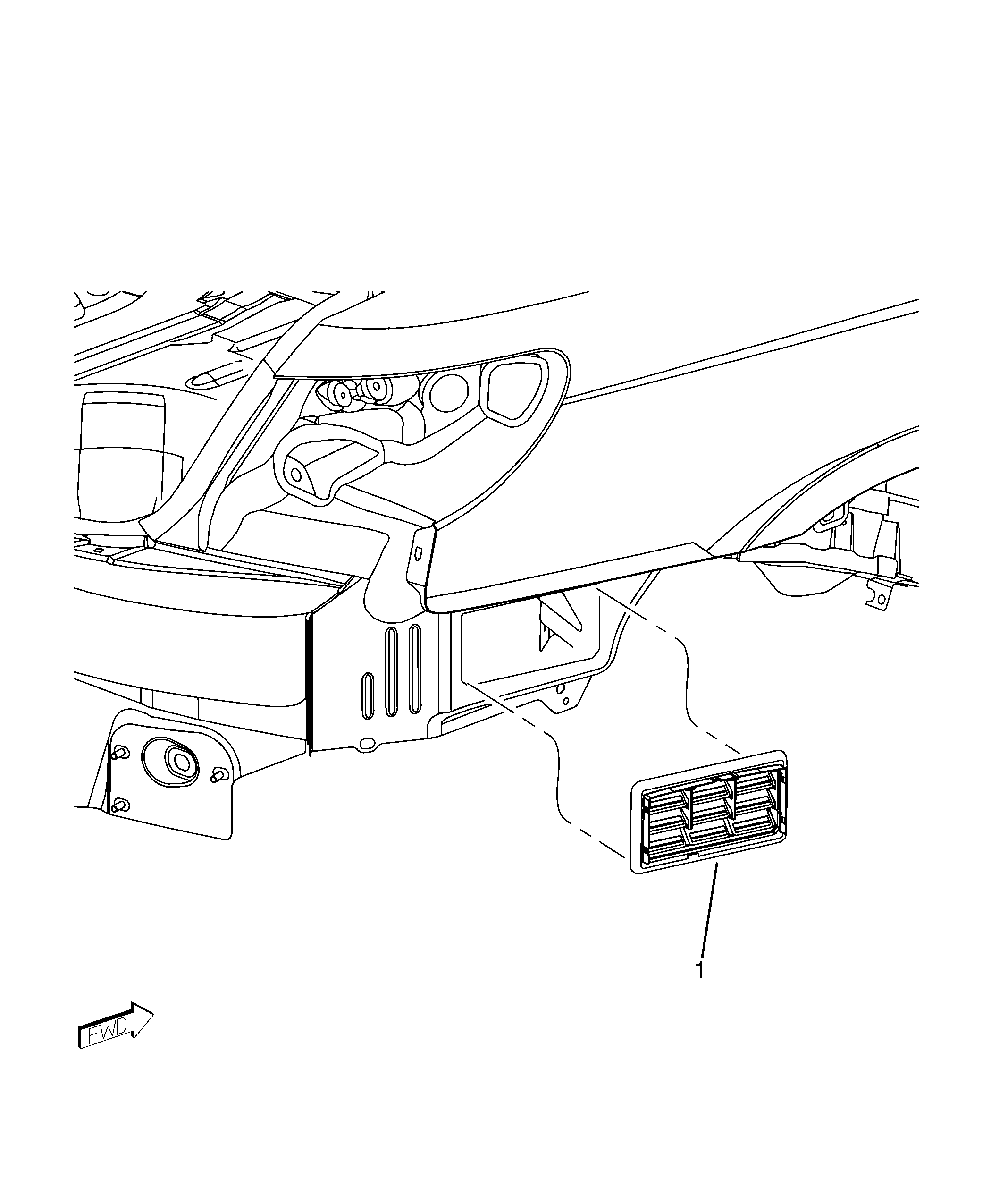 70717-040 TRUNK AIR OUTLET