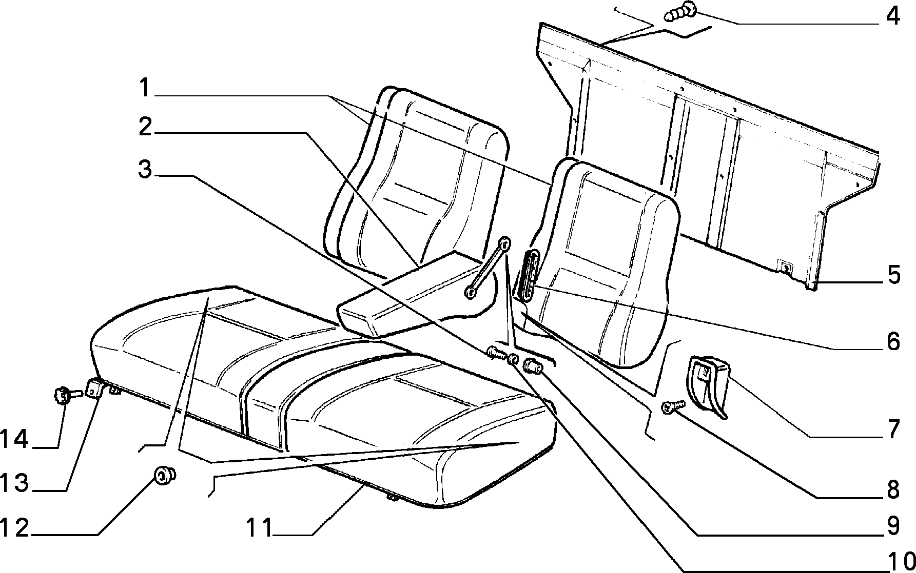 70613/01 REAR SEAT