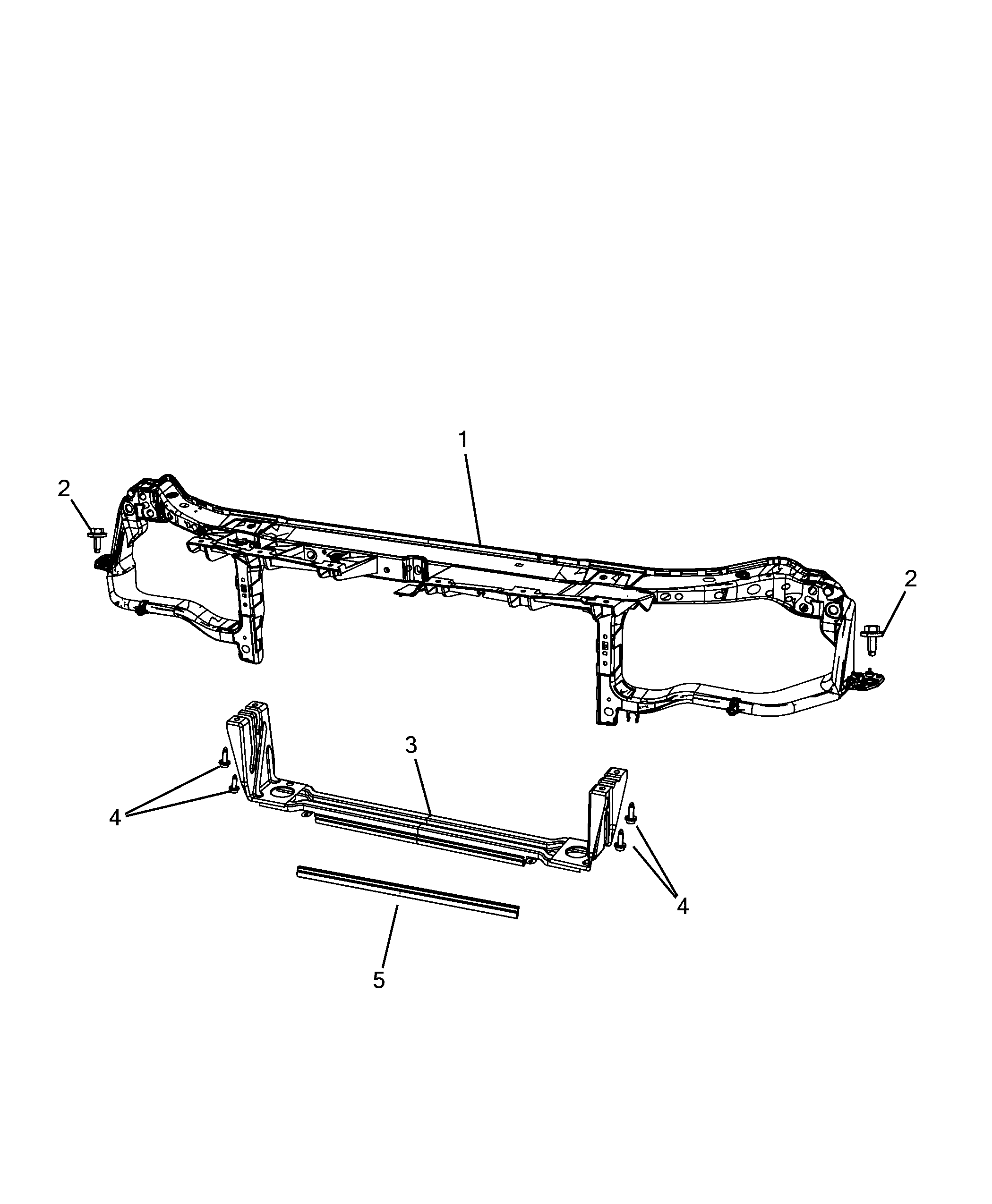 70002-010 FRONT END AND REAR CROSSRAIL