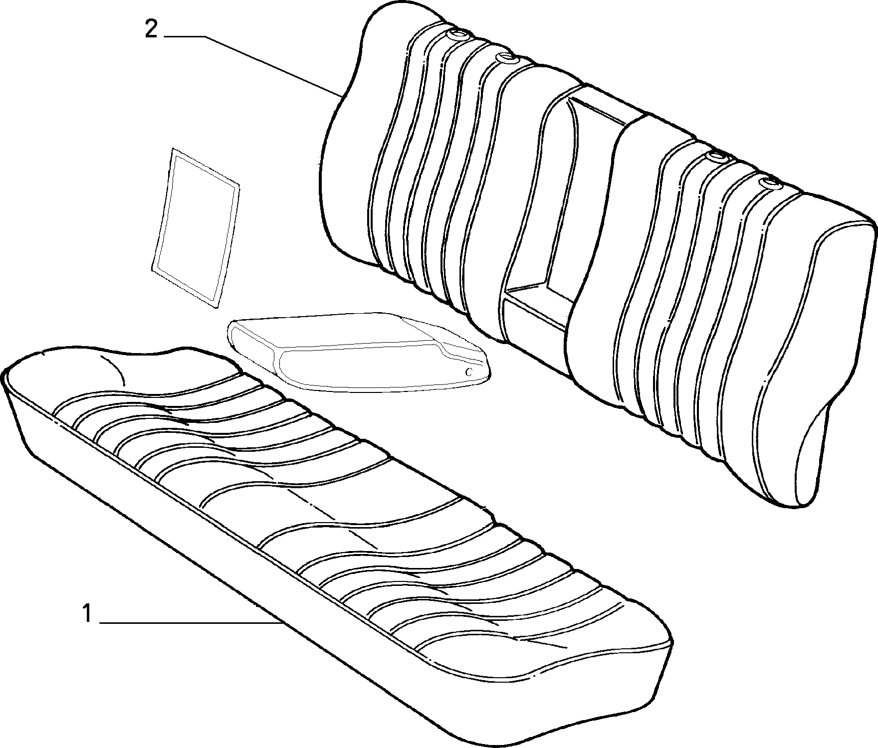 70615/00 REAR SEAT LINING 