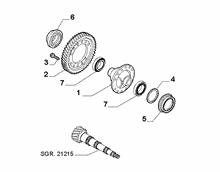 21220-010 GEARING AND HALF CRANKSHAFT