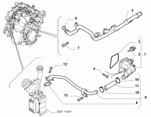 10402-020 THERMOSTAT AND WATER PIPES