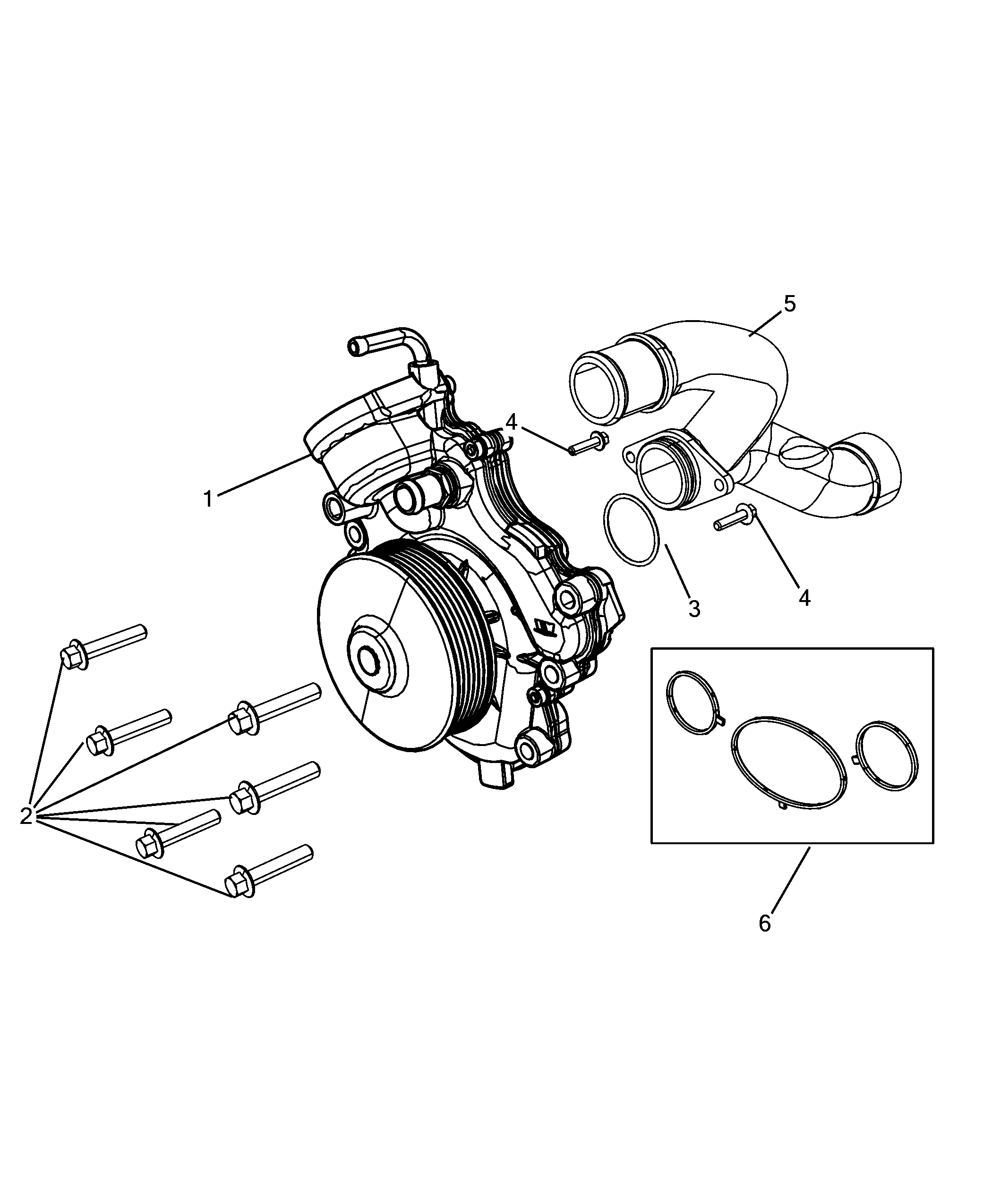 10402-010 WATER PUMP AND GASKETS
