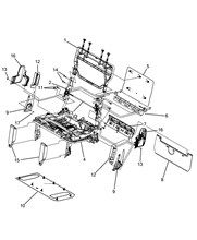70613-023 THIRD ROW REAR LEFT SIDE SEAT FRAME