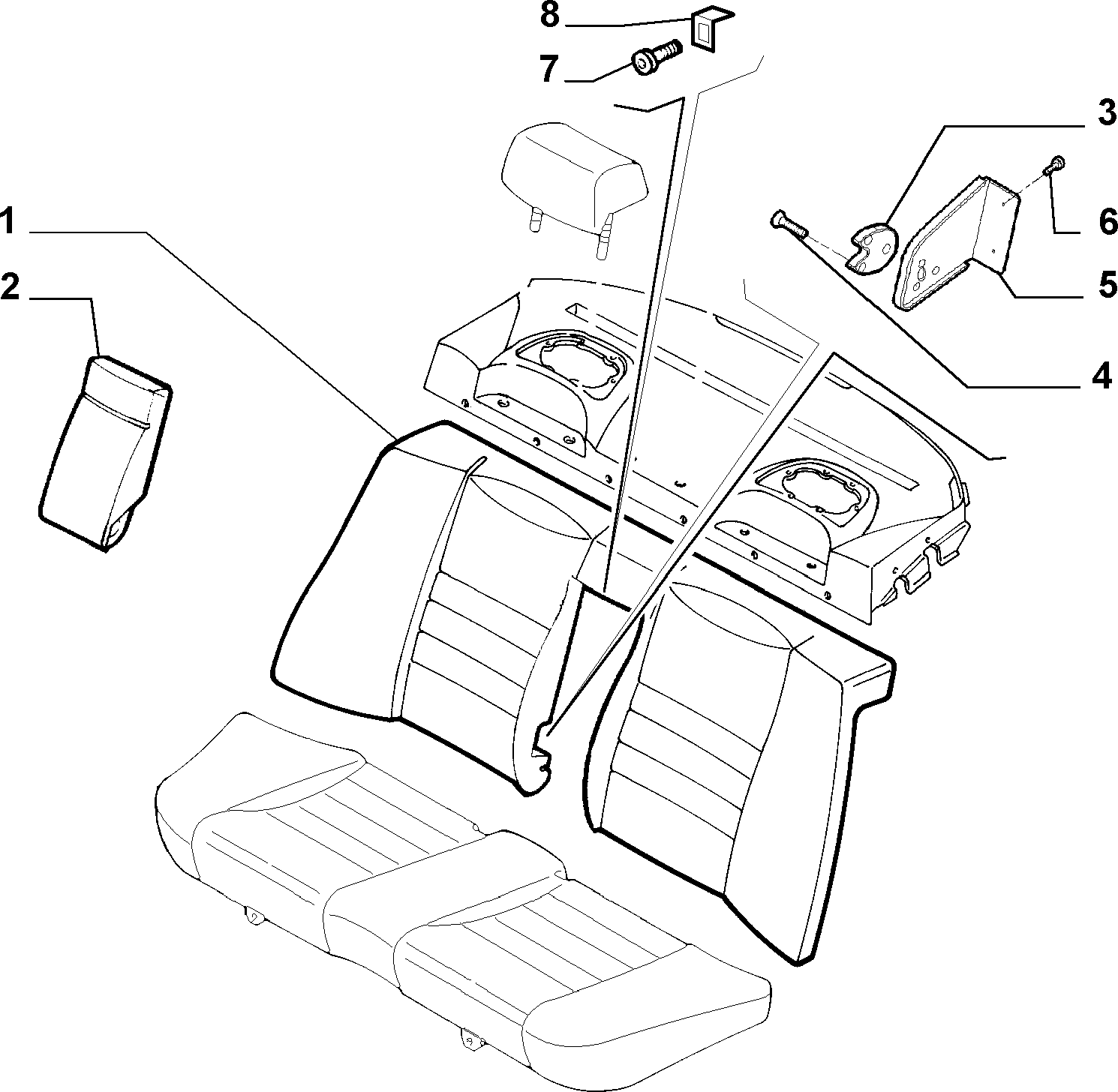 70613/00 REAR SEAT