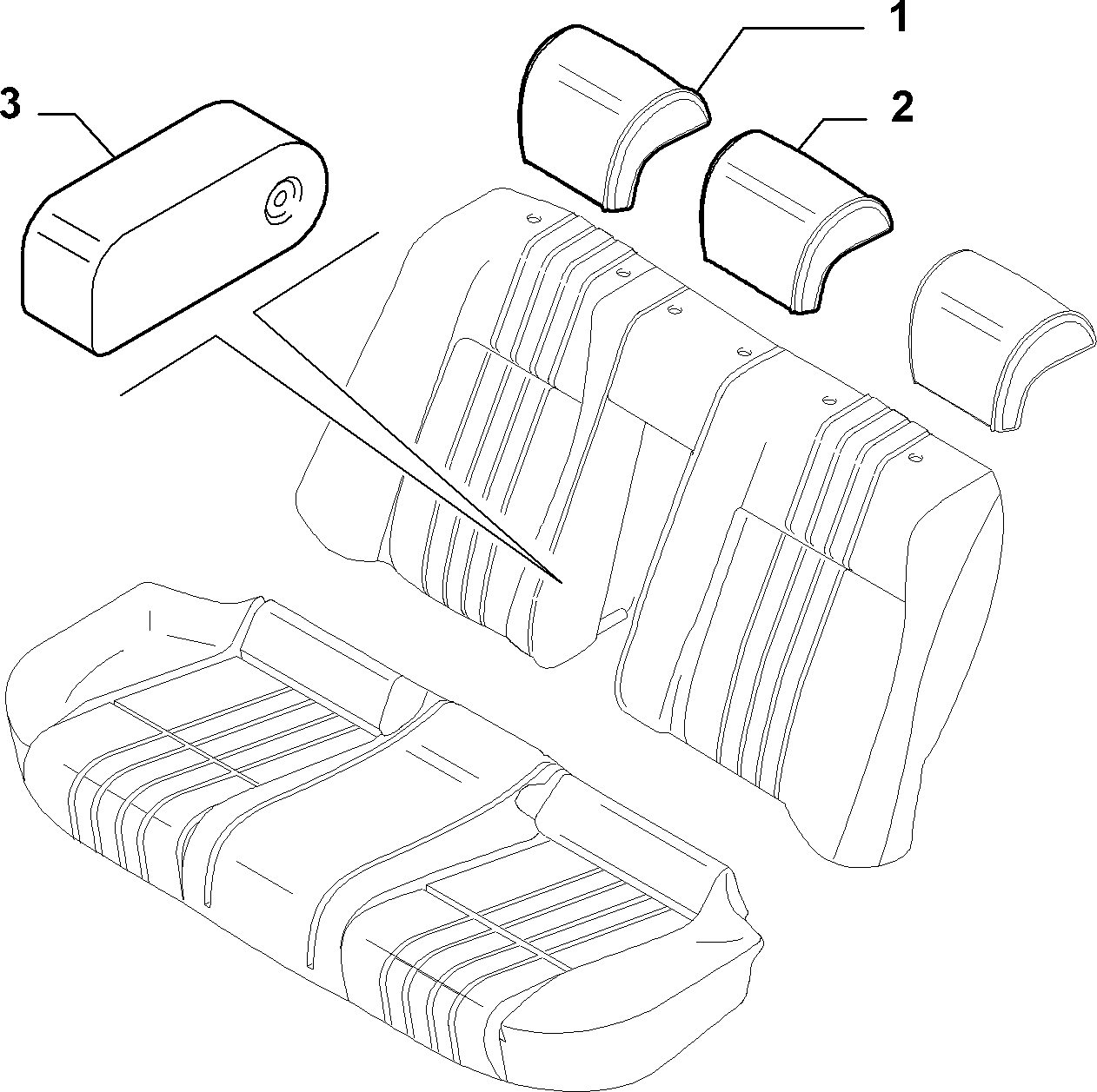 70615/00 REAR SEAT LINING