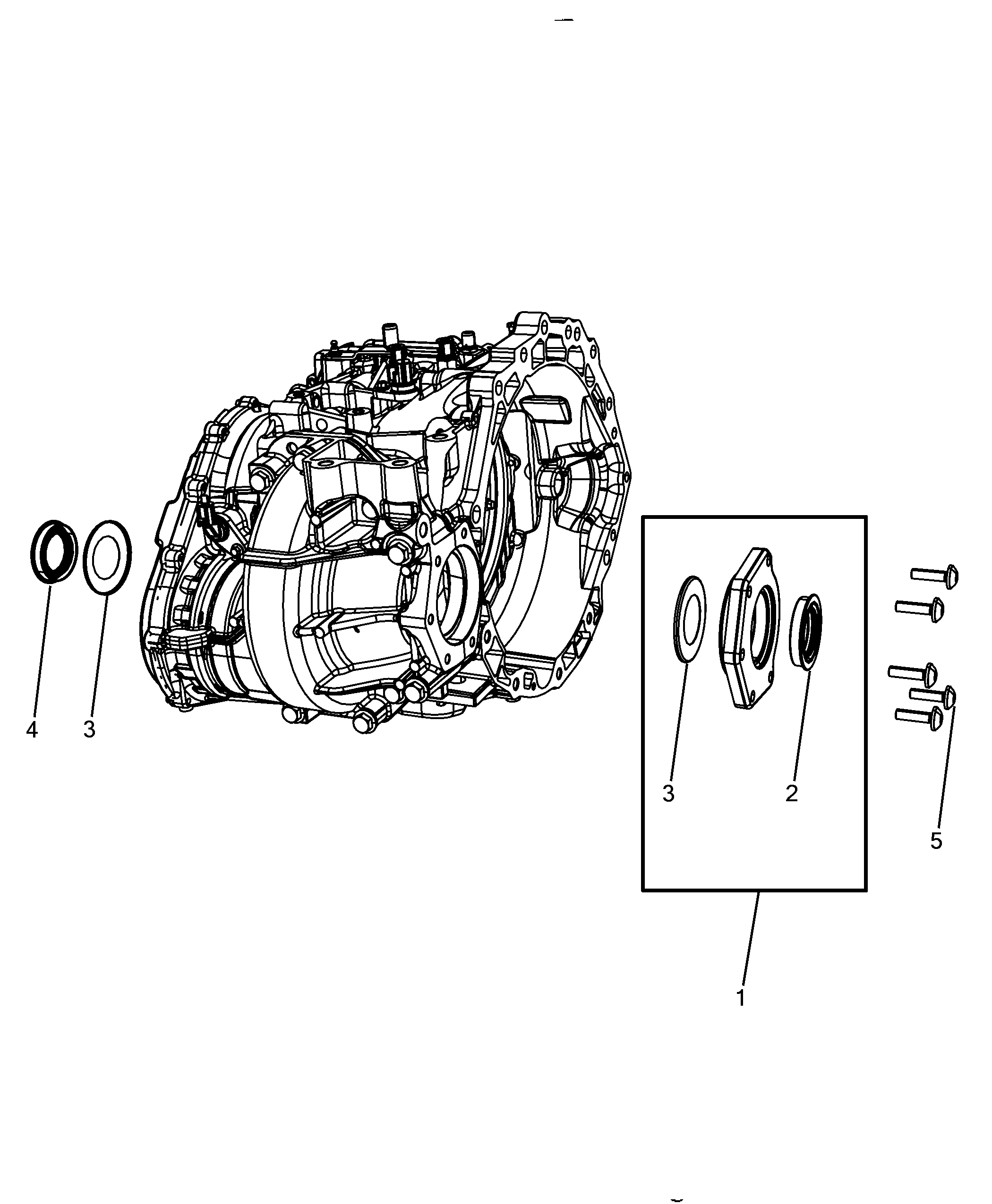 21201-030 AUTOMATIC TRANSMISSION CASE AND COVERS