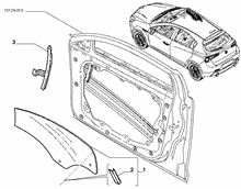70129-030 FRONT WINDOW AND CHANNEL