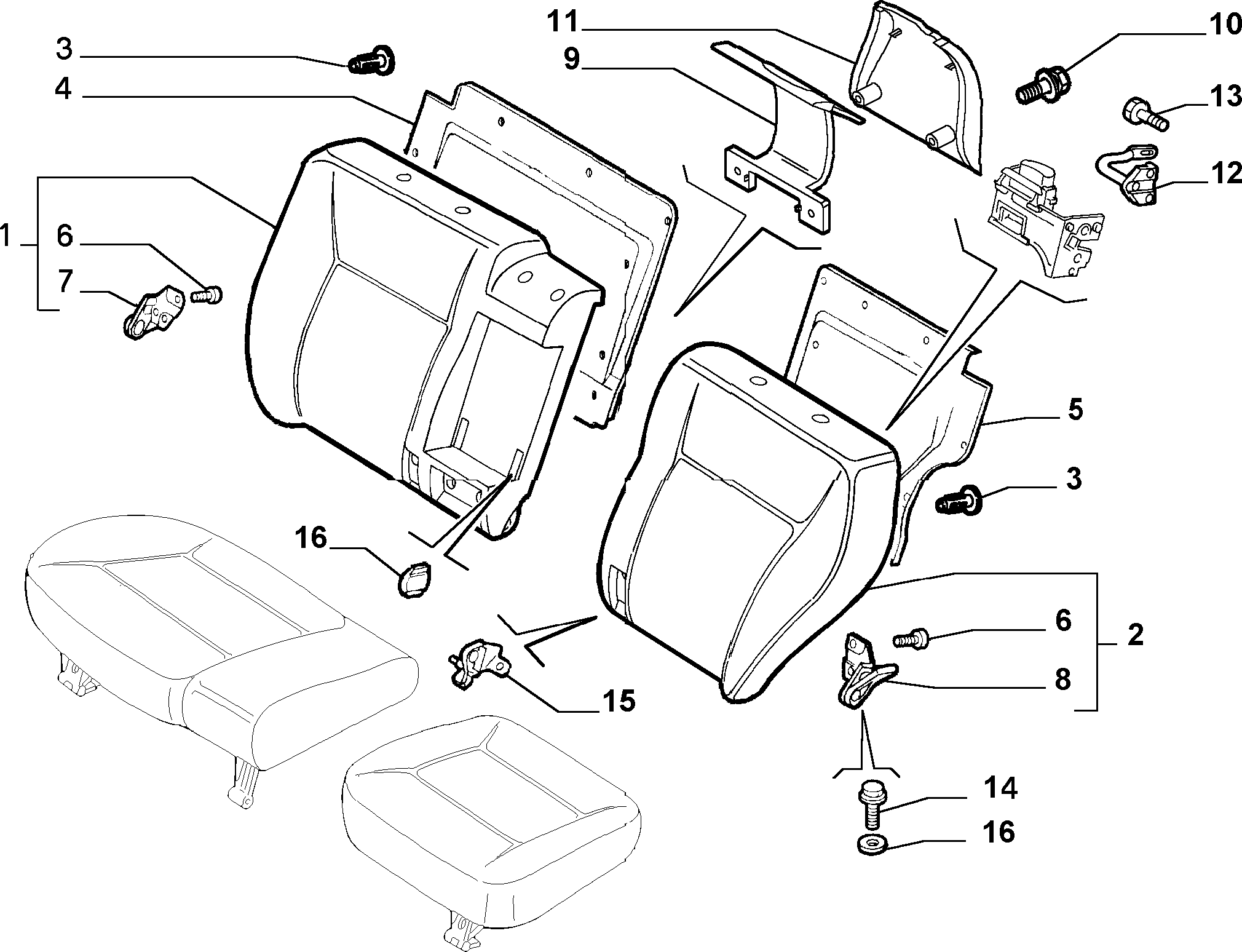 70613/02 REAR SEAT