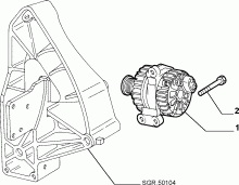 55301-010 ALTERNATOR AND MOUNTING
