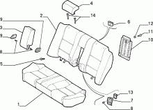 70613/00 REAR SEAT 