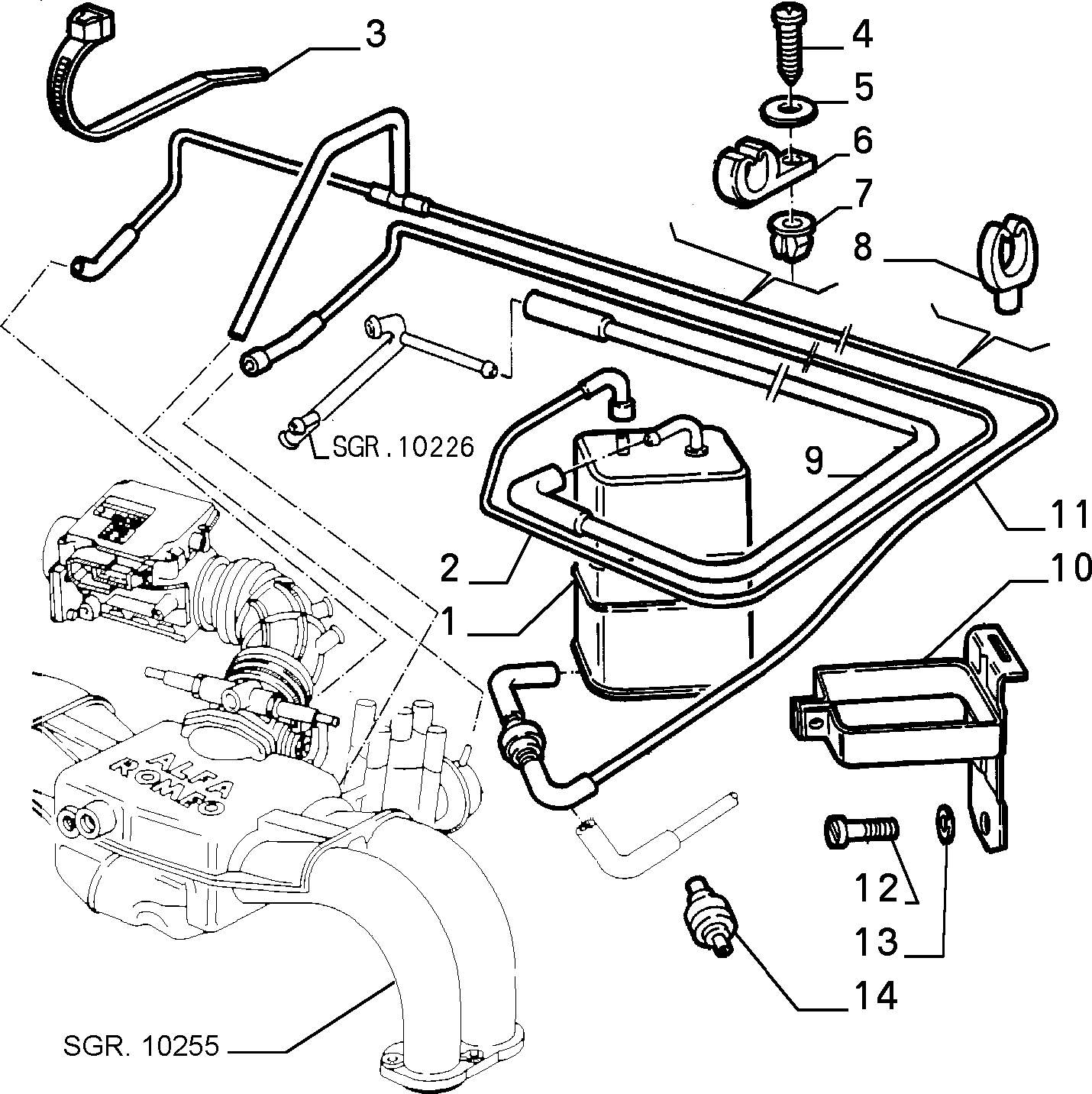 10201/03 ТРУБОПРОВОДЫ ТОПЛИВНОГО БАКА