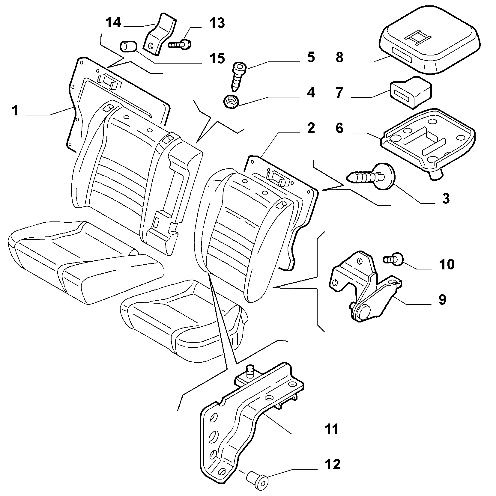 70613/05 REAR SEAT