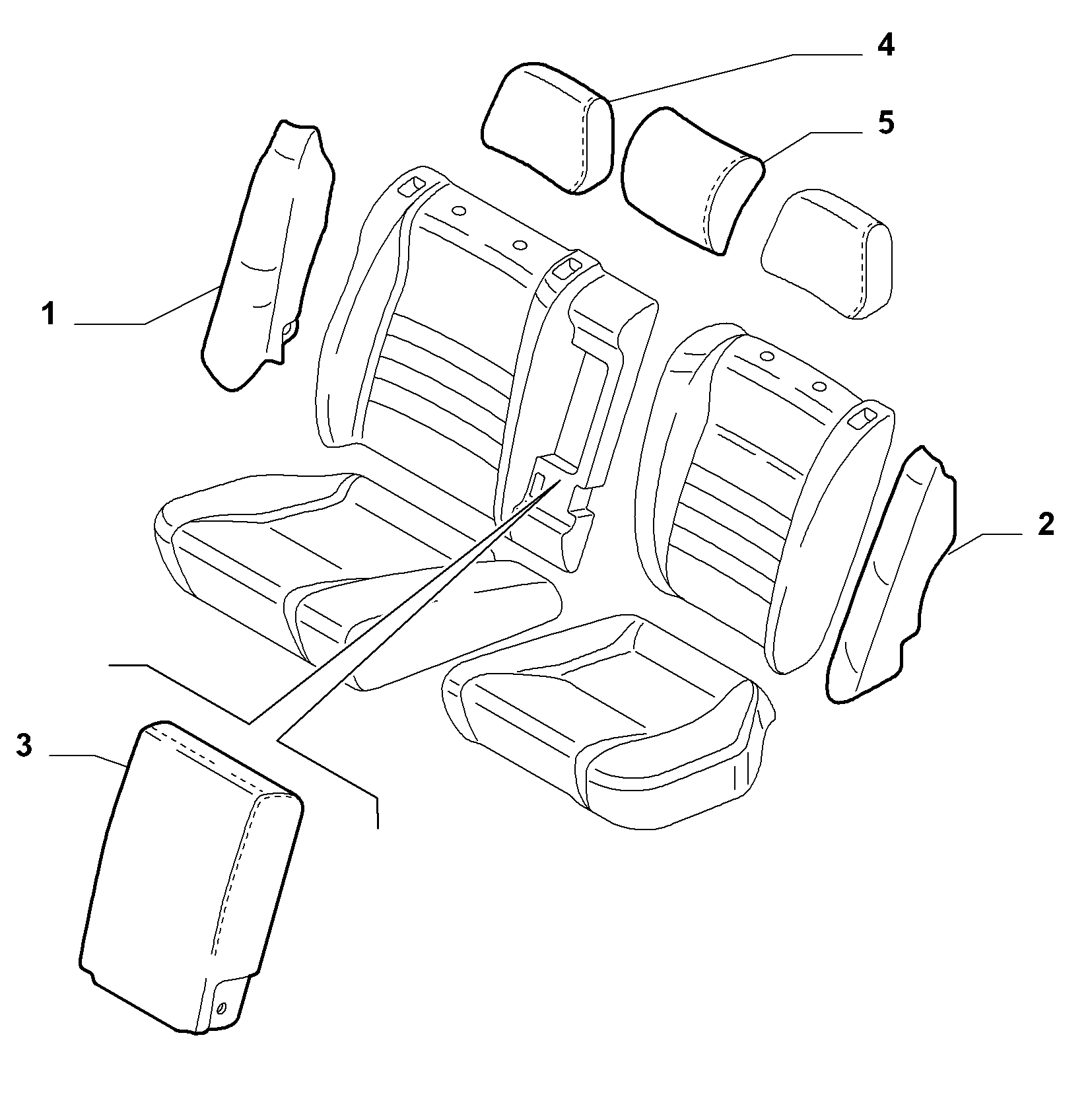 70615/11 REAR SEAT LINING