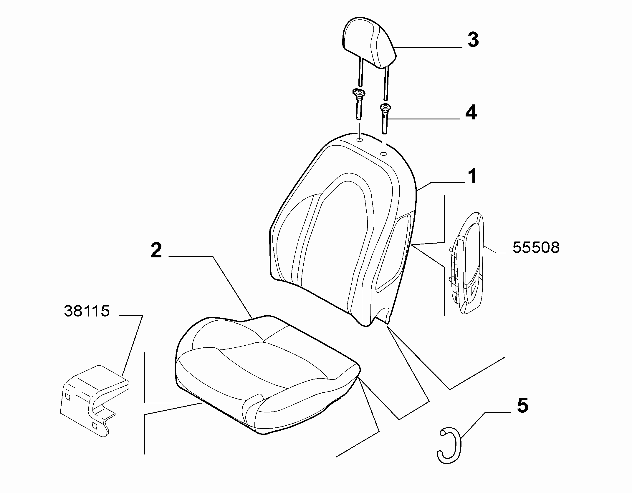 70601-010 FRONT SEAT PADDING
