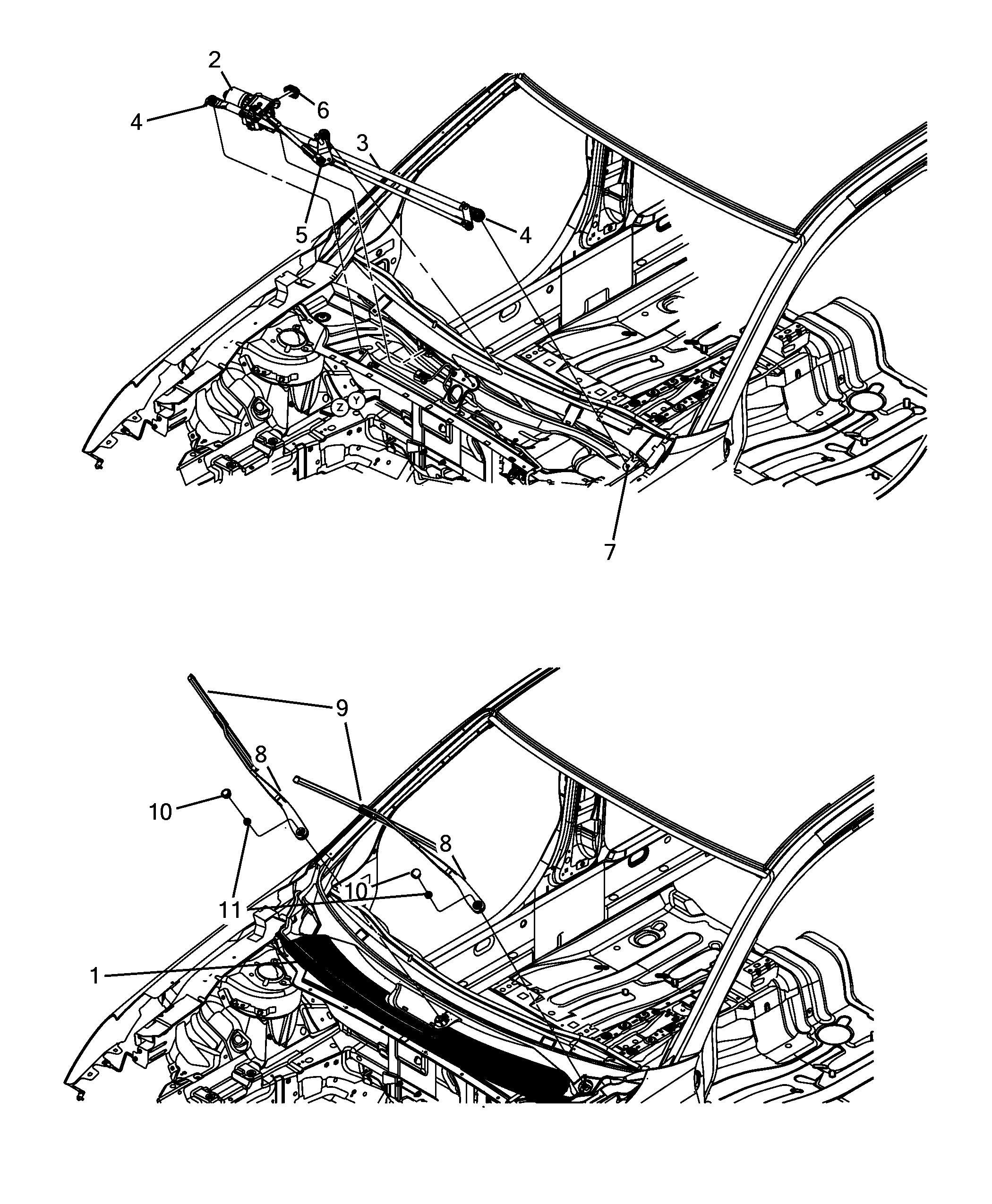 55514-010 WIPERS - ARM, BRUSHES AND MOTOR