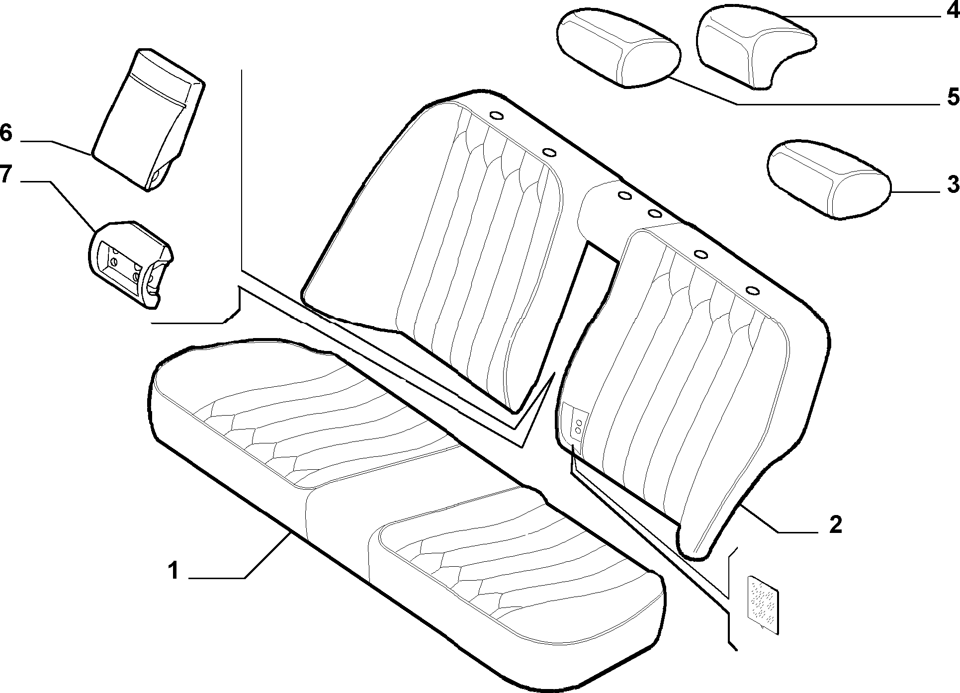 70615/01 REAR SEAT LINING 