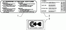 70750/00 ПРЕДУПР. ТАБЛИЧКИ И ИНСТРУКЦИИ 