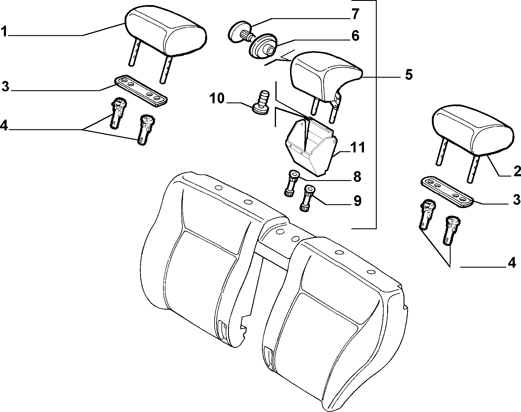 70613/00 REAR SEAT