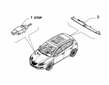 55501-020 REAR WINDOW STOP LIGHT AND SWITCH