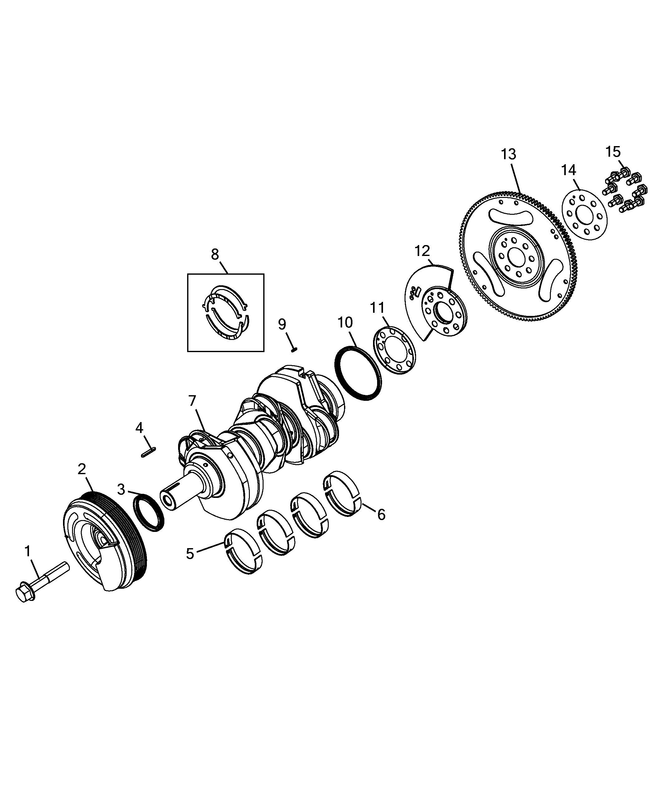 10103-010 ENGINE SHAFT AND HALF BEARING
