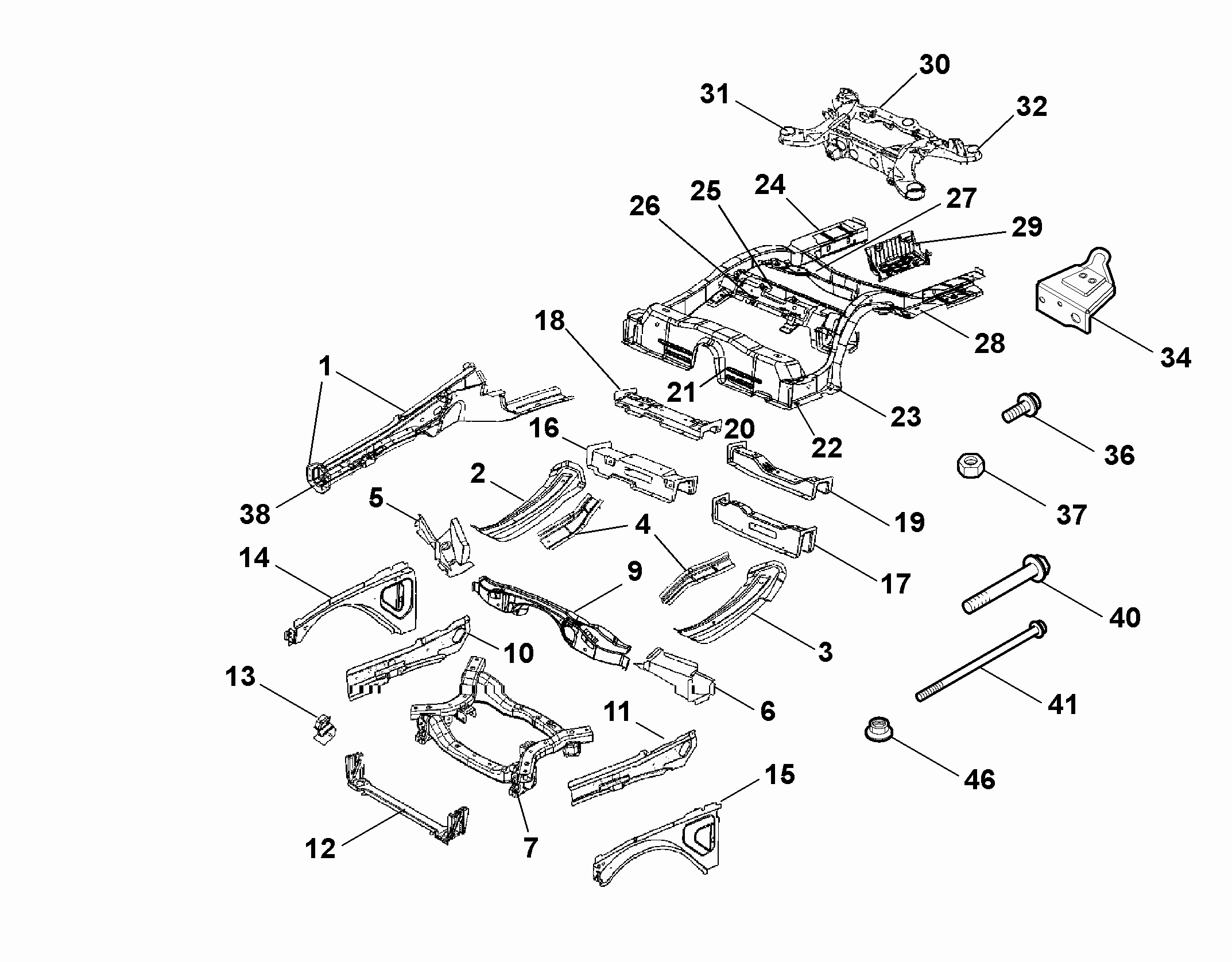 70022-010 VEHICLE LOWER CHASSIS