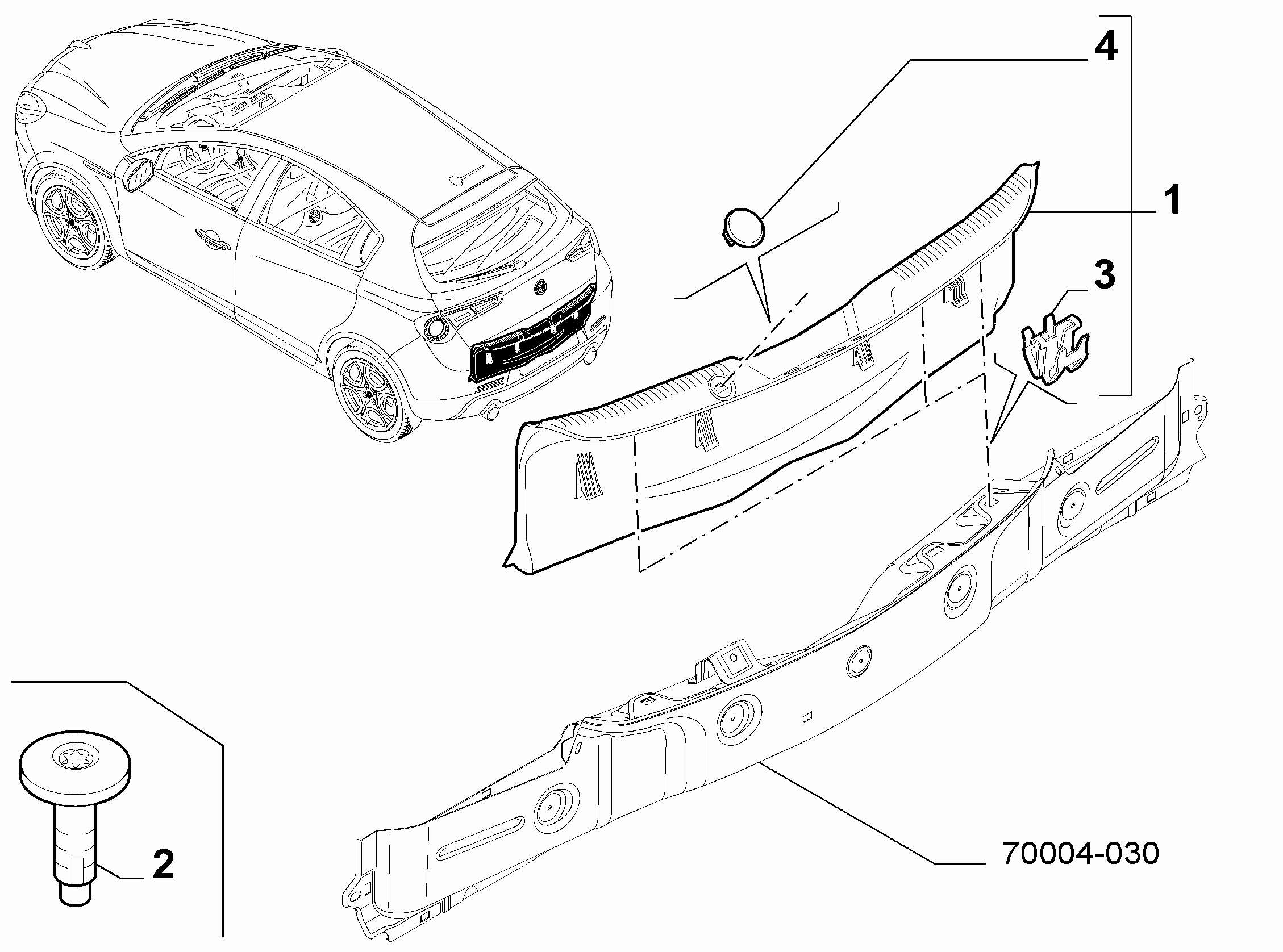 70526-020 REAR TRUNK INTERNAL LINING