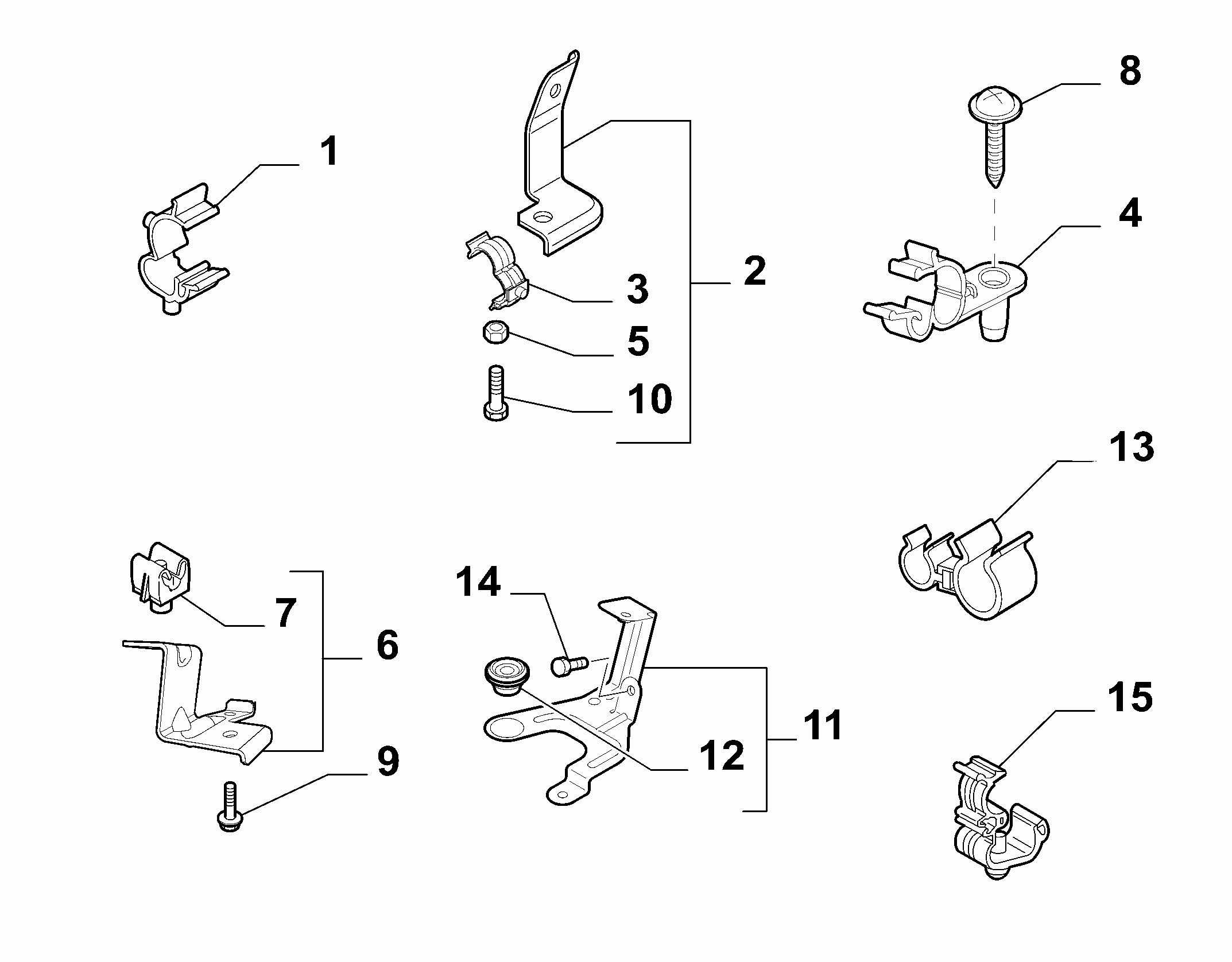 41207-040 HYDRAULIC SYSTEM CLAMPS