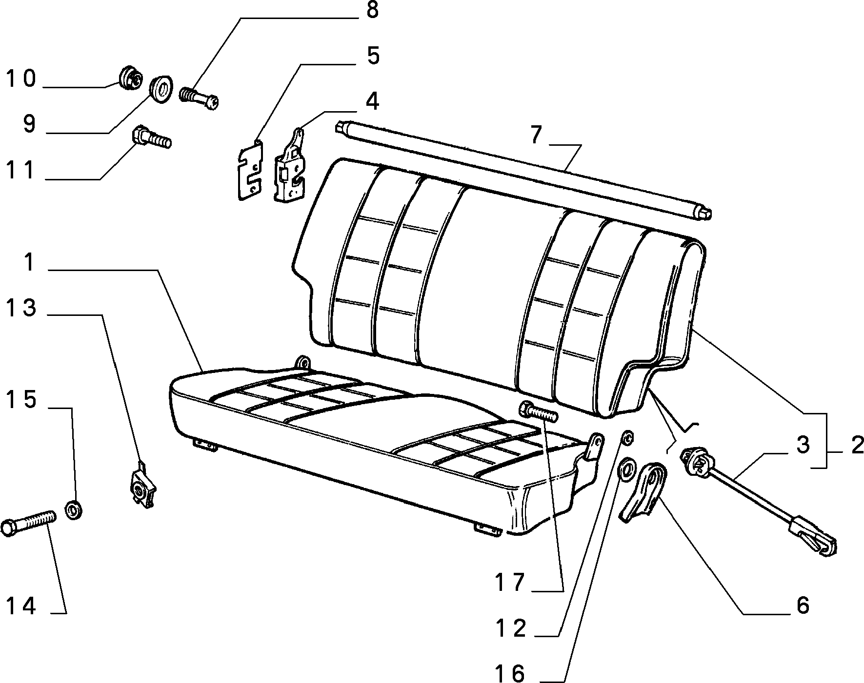 70613/00 REAR SEAT 