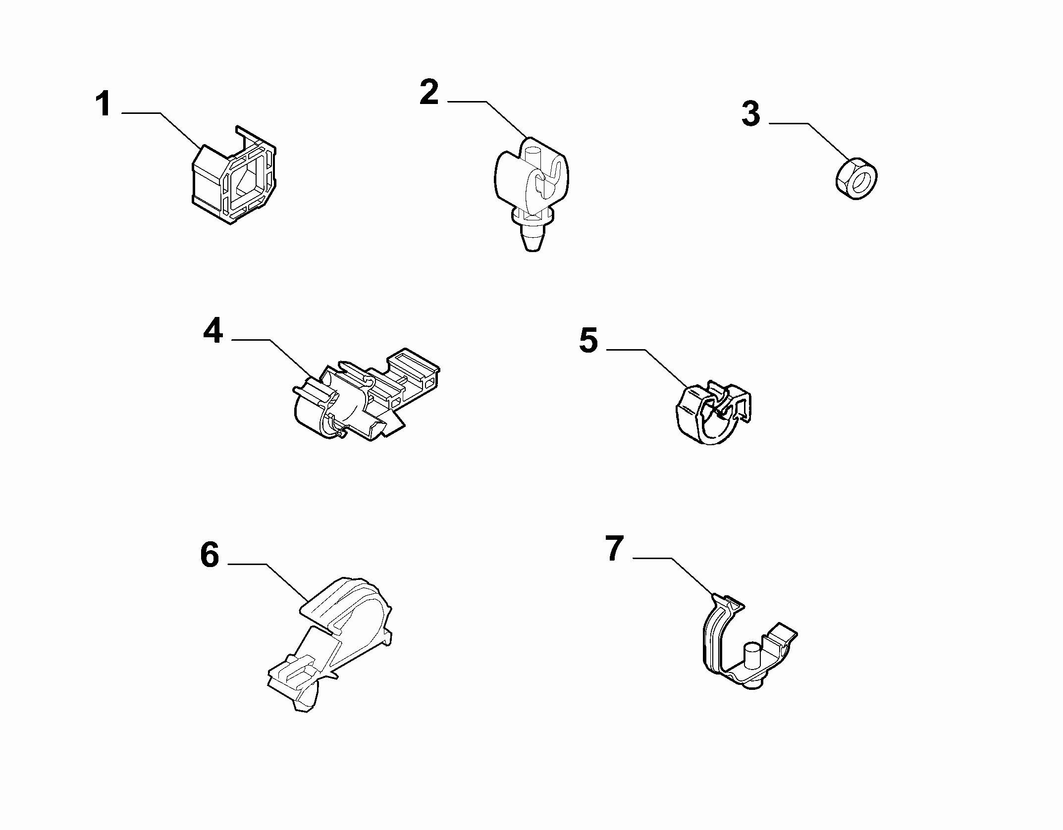 55527-030 PASSENGER COMPARTMENT AND REAR CABLE SET FASTENERS