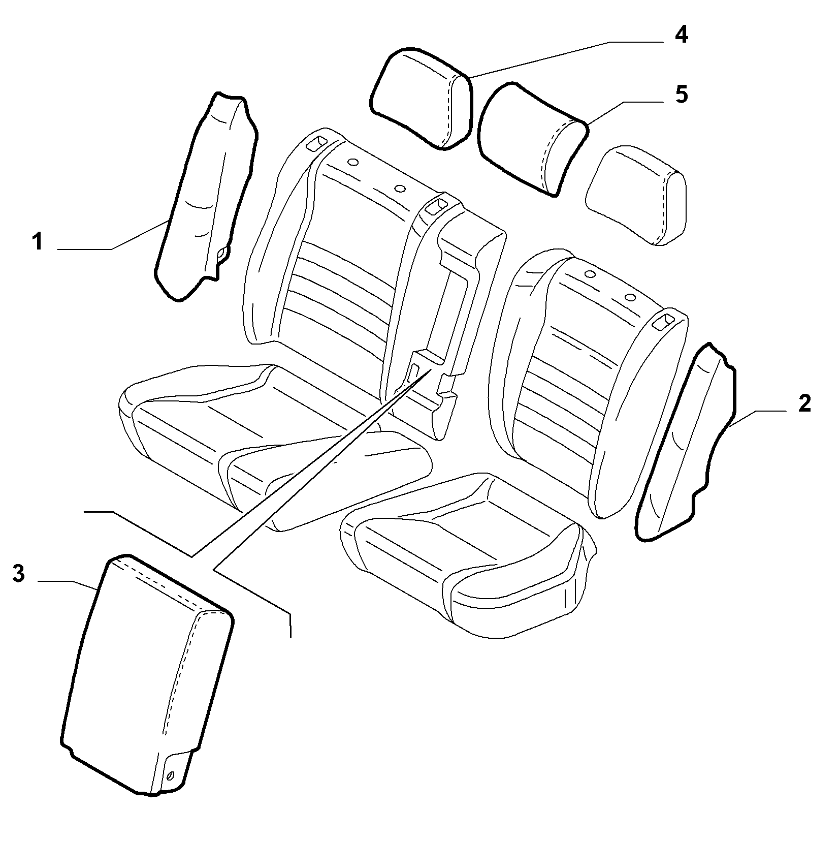 70615/10 REAR SEAT LINING